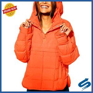 Women's Quilted Puffer Jacket Hooded Pullover Oversized Winter Coat
